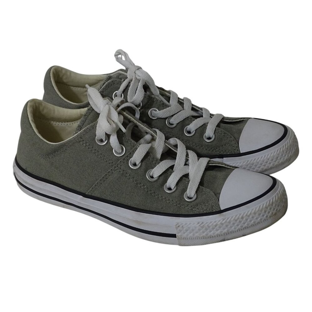 Converse All Star Low Top Canvas Sneakers Women Size 8 Gray Casual Shoes 562039F